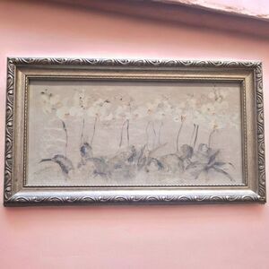 Dancing Daisies By Cheri Blum Framed Print Wall Hanging  13.5 ×7.5" Floral Art